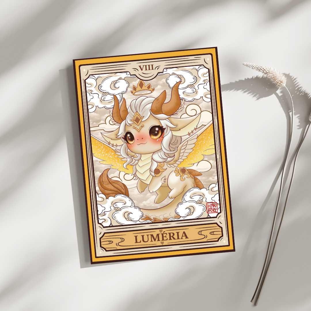 ☀️ Carte postale Luméria – L’éclat du dragon de la lumière céleste ☀️