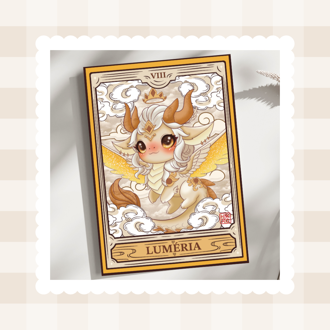 ☀️ Carte postale Luméria – L’éclat du dragon de la lumière céleste ☀️