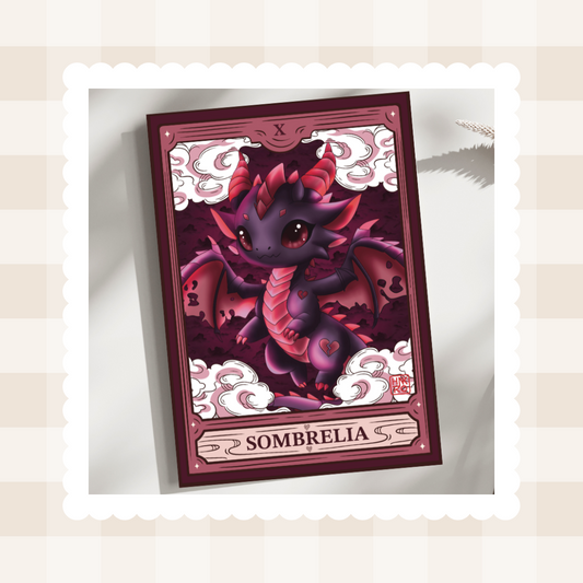 🖤 Carte postale Sombralia – L’ombre du dragon anti-Valentin 🖤