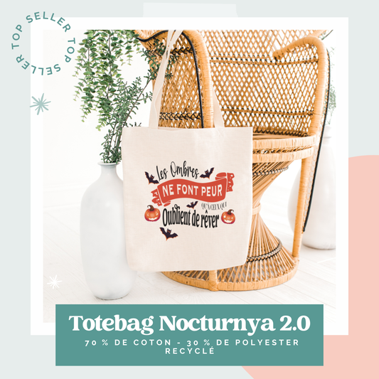 Tote bag Devise de Nocturnya