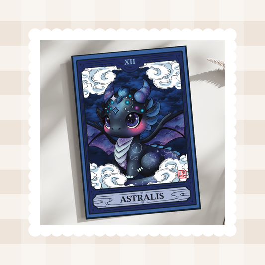 🌌 Carte postale Astralis – L’éclat du dragon astral 🌌