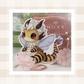 🍯 Sticker Mellora – Le dragon abeille butineur
